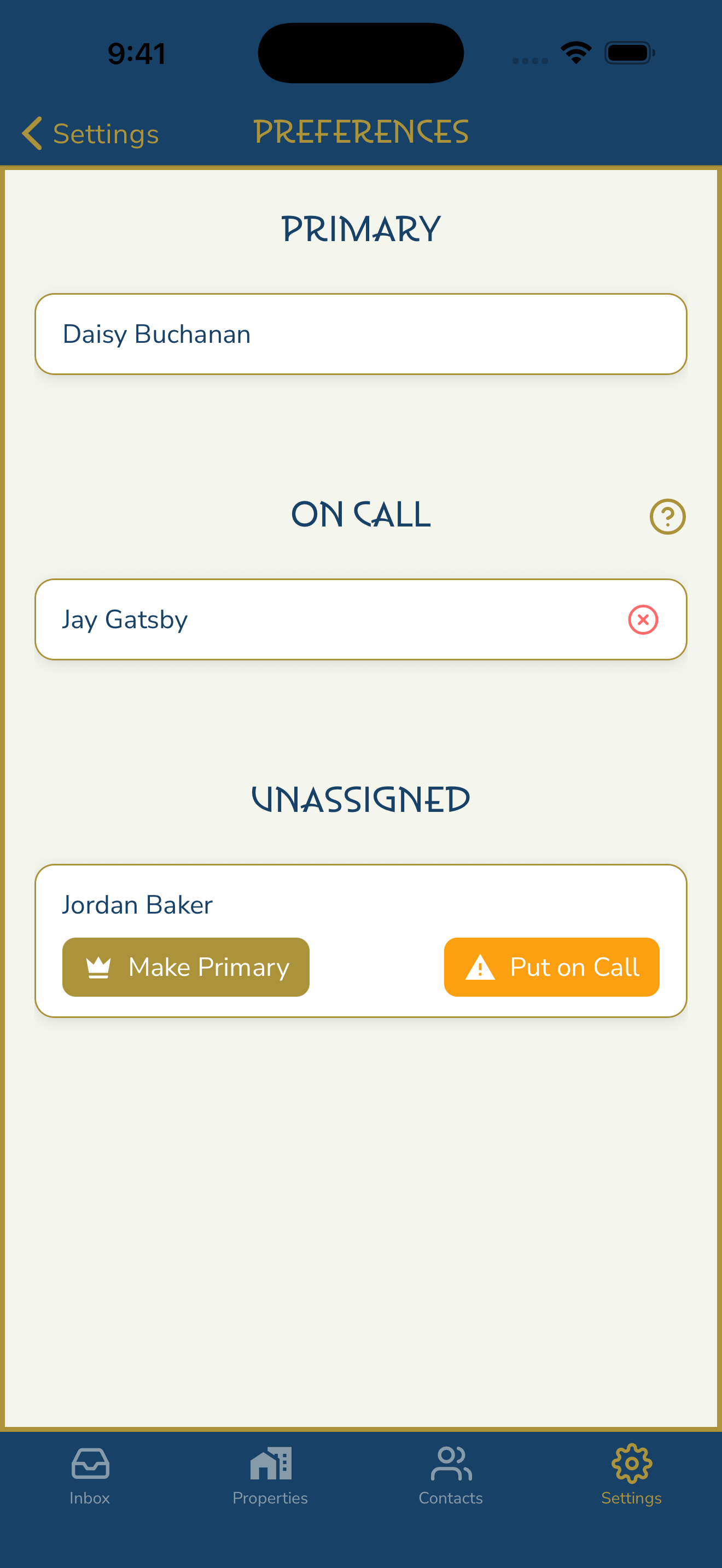 SET CALL PREFERENCES